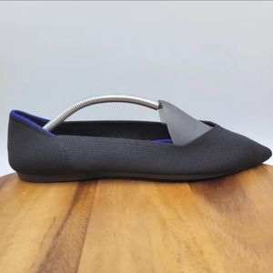 Rothy's The Point Women's 11.5 Black Knit Washable Slip On Flat Loafer Shoes